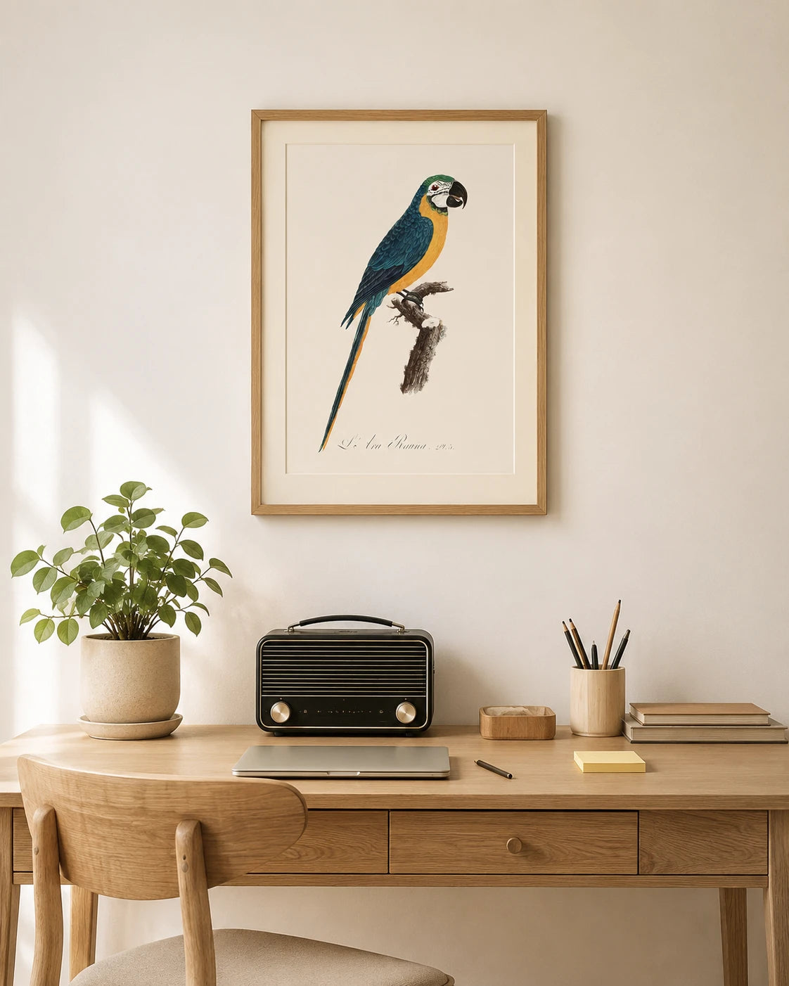 Levaillant Parrot Bird Print 