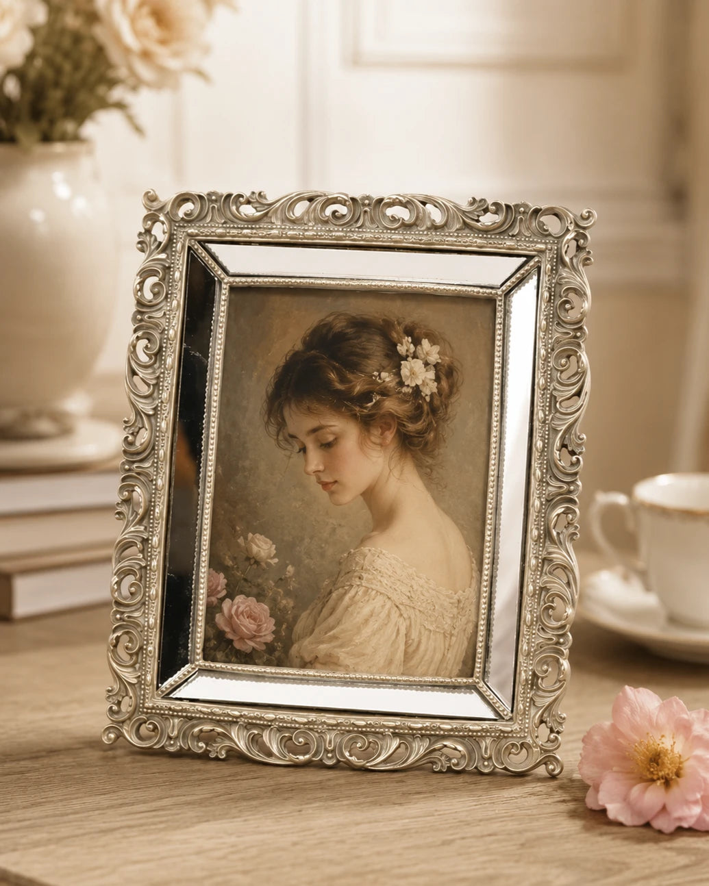 Rosehill Mirrored Photo Frame - Silver 