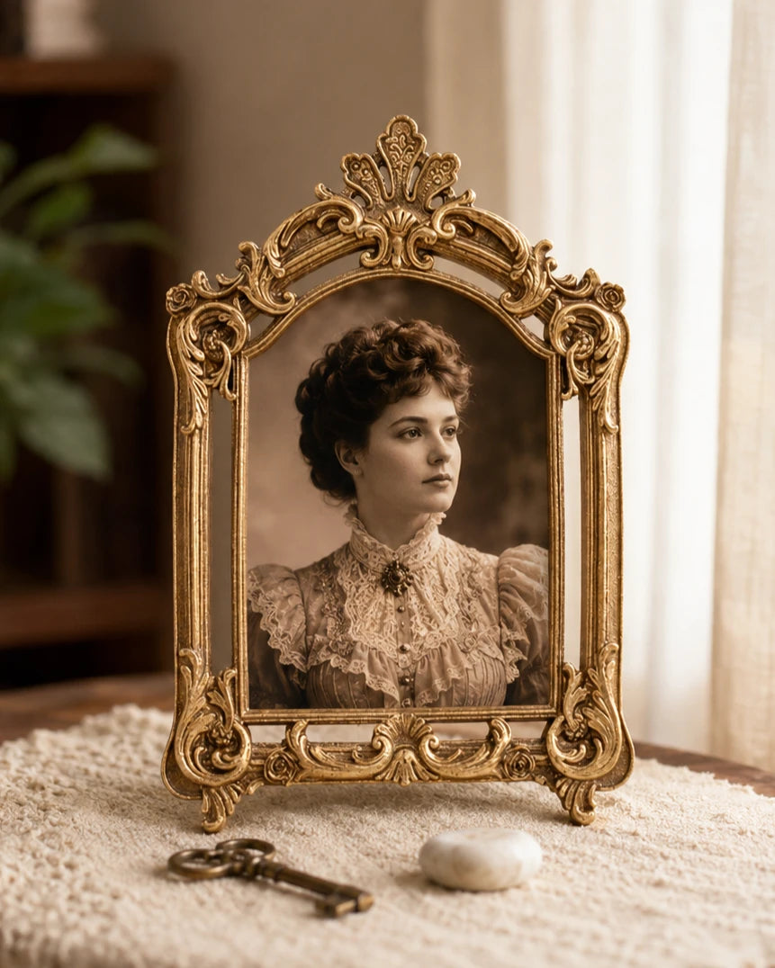 Golden Grace Vintage Photo Frame 