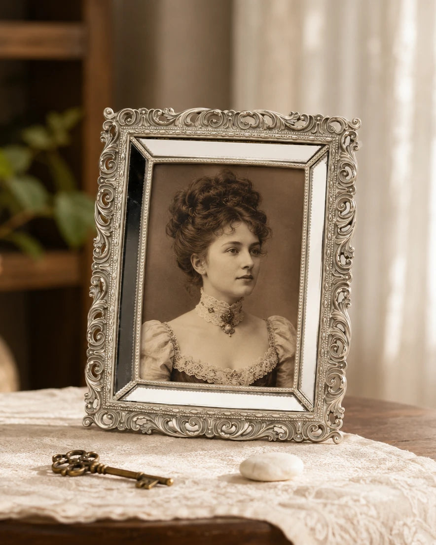Rosehill Mirrored Photo Frame - Silver 