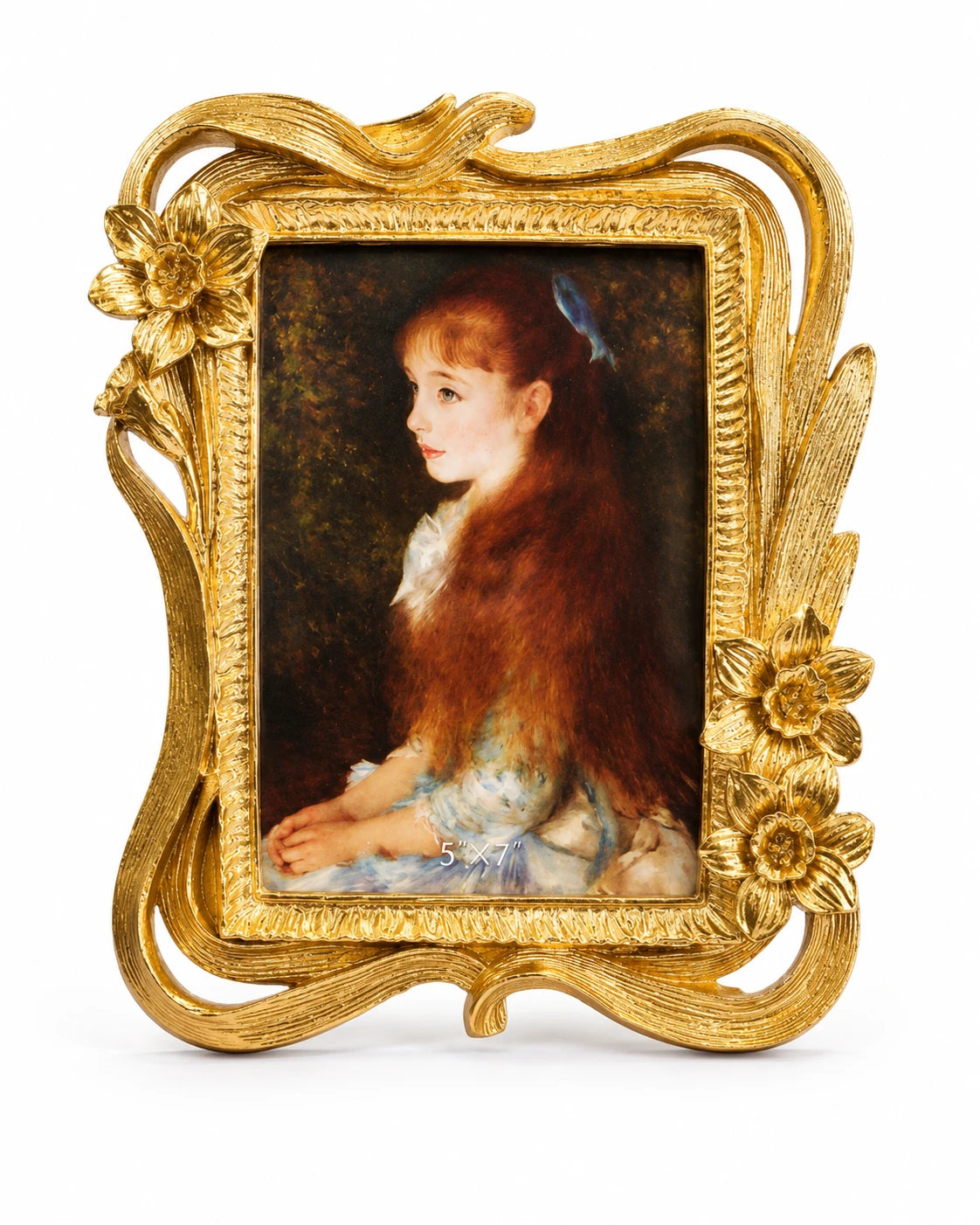 Ornate vintage gold tabletop picture frame detail – The Decor Kart