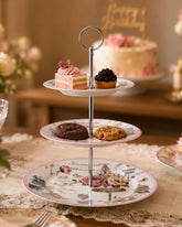 Parisian Rose Café 3-Tier Cake Stand 