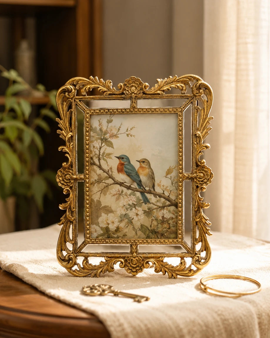 Antique Gold Ornate Picture Frame for Home Decor