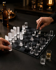 Modern Crystal Geometry Chess Set