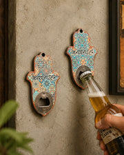Pattern Bottle Fridge Magnets Cum Openers - Set of 2