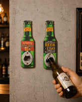 Beer Bottle Fridge Magnets Cum Openers - Set of 2 