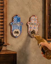 Pattern Bottle Fridge Magnets Cum Openers - Set of 2