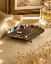 Ginkgo Leaf Reactive Glaze Ring Dish