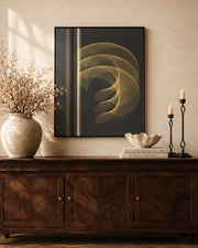 Curve Continuum 3D Abstract Oil Painting