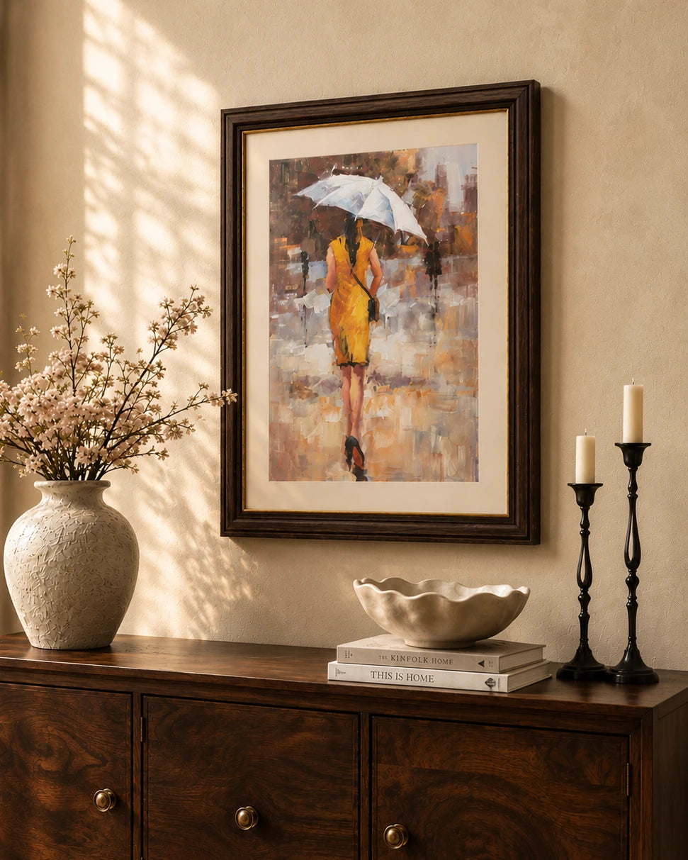 'The Lone Walk' Handmade Oil Painting 24"x 36"