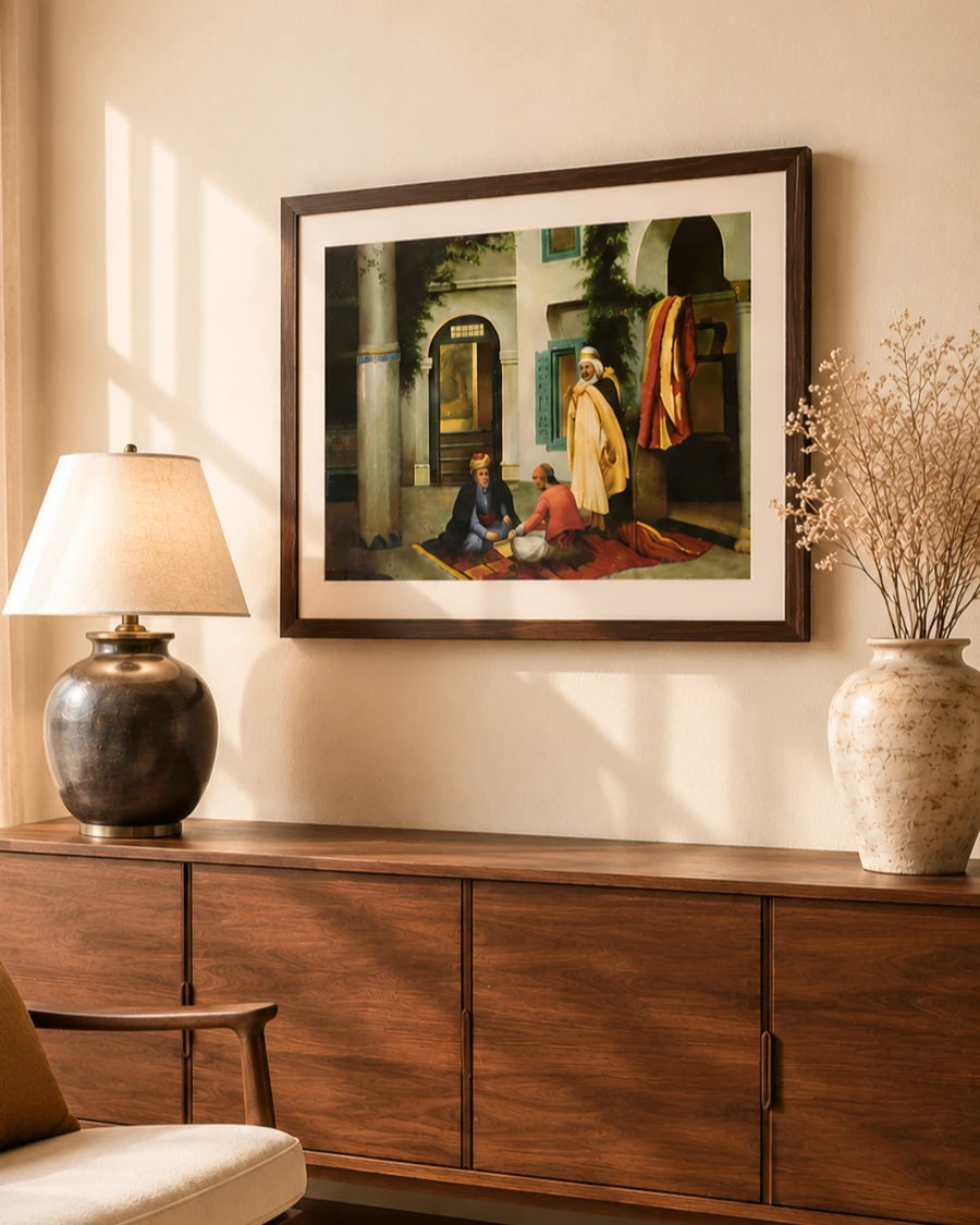 "Cairo Egypt Bazaar" Handmade Oil Painting 36"x 48"