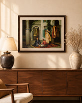 "Cairo Egypt Bazaar" Handmade Oil Painting 36"x 48" 