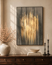 Golden Descent 3D Abstract Oil Painting