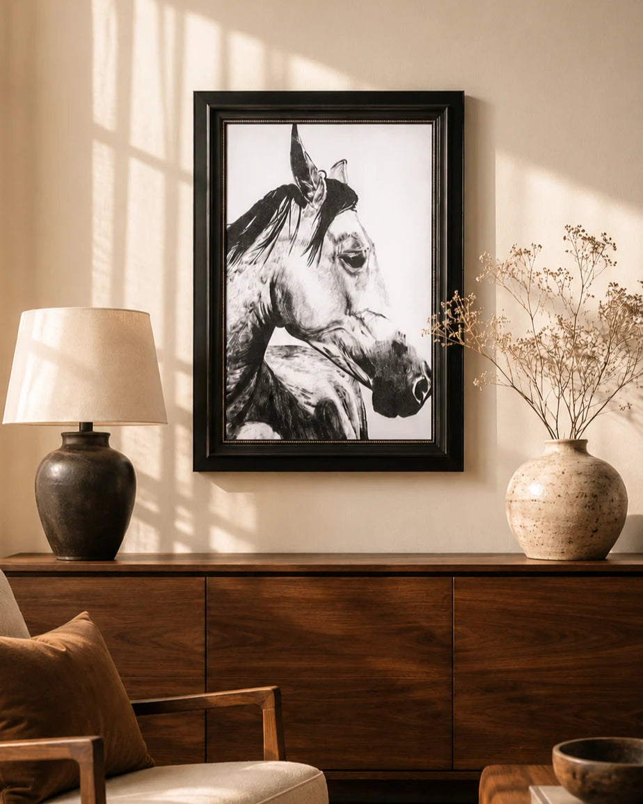 'Equine' Sandblast Framed Wall Art 