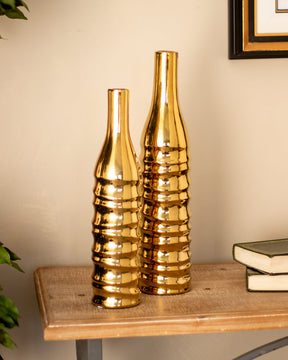 Golden Decorative Vase - Small