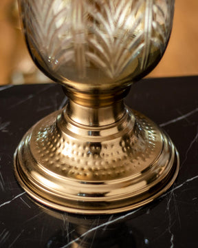 Ornamental Pedestal Hurricane Candle Holder
