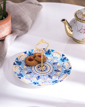 Mandala Serving Platter With Handle