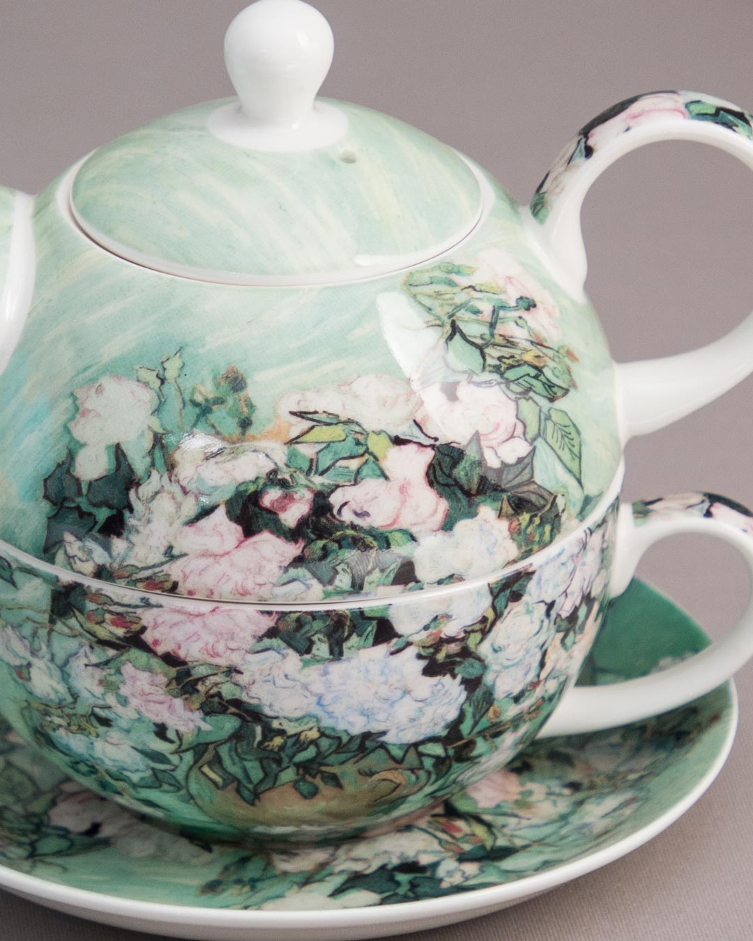 'Pink Roses' Vincent Van Gogh Tea for One Set