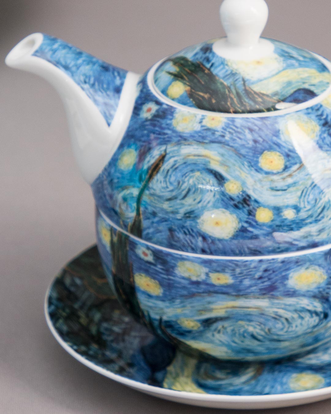 'Rhone Starry Night' Vincent Van Gogh Tea for One Set