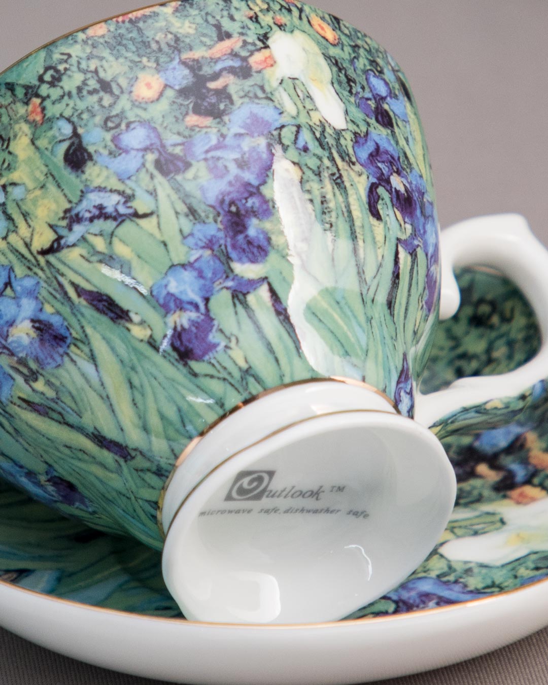 'Irises' Vincent Van Gogh Painting Cup & Saucer - The Decor Kart 