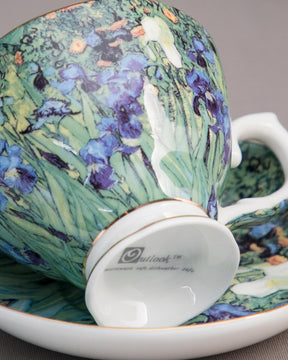 'Irises' Vincent Van Gogh Painting Cup & Saucer - The Decor Kart 