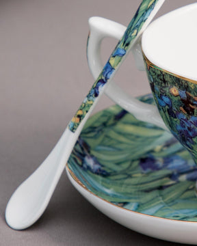 'Irises' Vincent Van Gogh Painting Cup & Saucer - The Decor Kart 