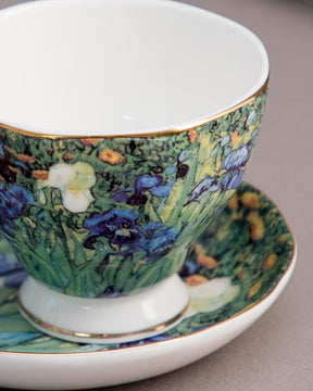 'Irises' Vincent Van Gogh Painting Cup & Saucer - The Decor Kart 