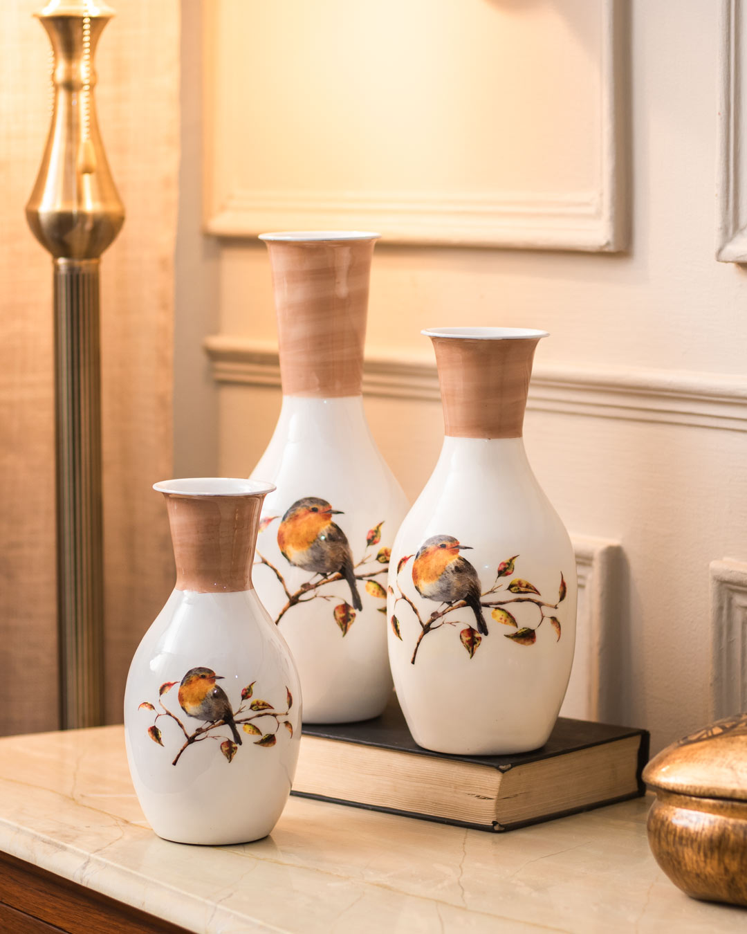 Songbird Decorative Vases - Set of 3