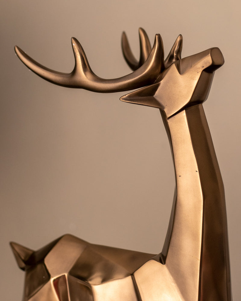 Geometric Reindeer Figurine