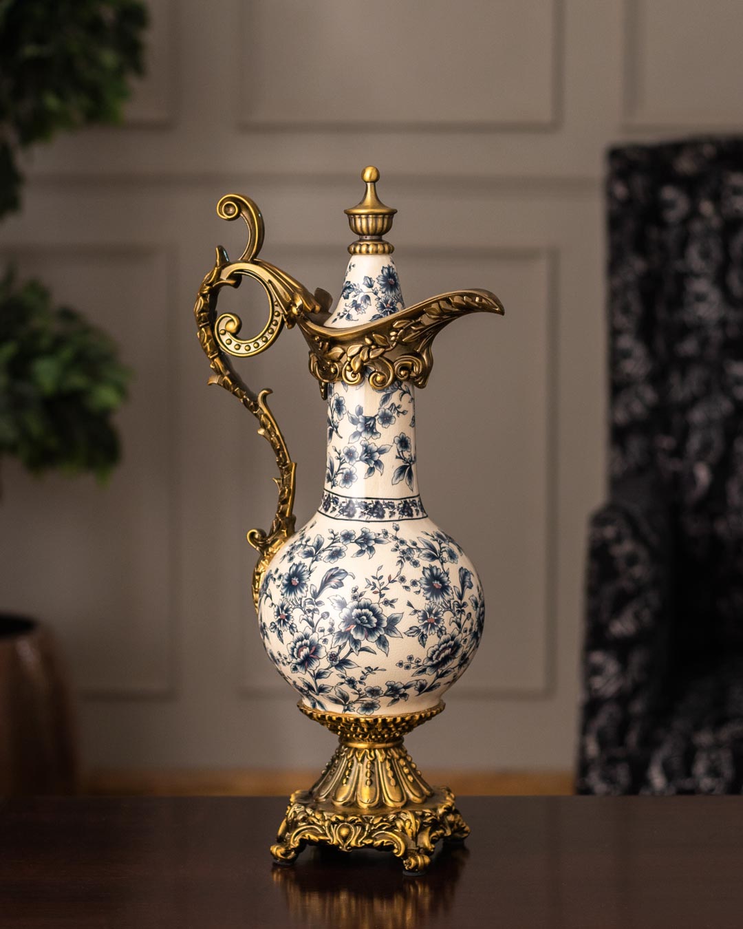 'Staffordshire' Victorian Ornamental Lidded Vase - The Decor Kart