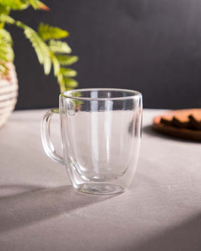 Thermal Double Walled Glass Coffee Mug