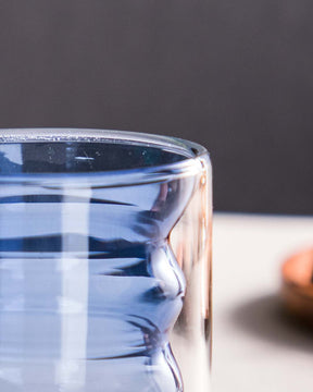 Starry Spiral Double Wall Glasses - Blue - The Decor Kart 