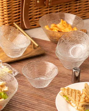 Transparent Glass Dessert Bowl Small - Set of 6 - The Decor Kart 