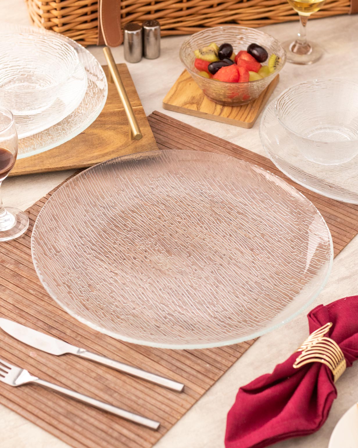 Transparent High Quality Borosilicate Glass Plate - Set of 2