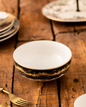 Marquina Gold Cereal Bowl - Set of 2 - The Decor Kart 