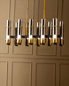 Torina Metal Rod Tube LED Chandelier