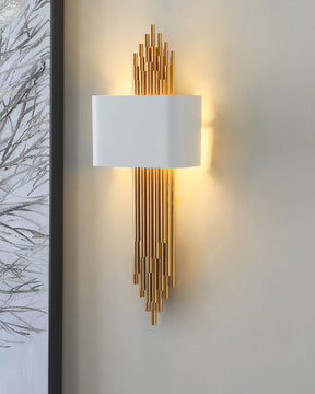 Metal Gold Pipe Wall Light