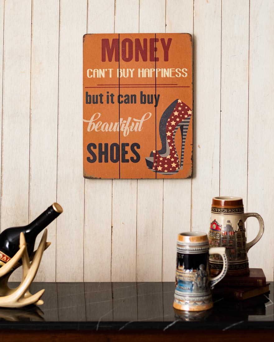 Money Can't Buy Happiness Wall Art Large - The Decor Kart