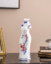 Blue & White Hand Painted Lady Body shape Vase - Small