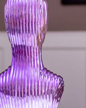 Prismatic Man Glass Sculpture - Amethyst - The Decor Kart 