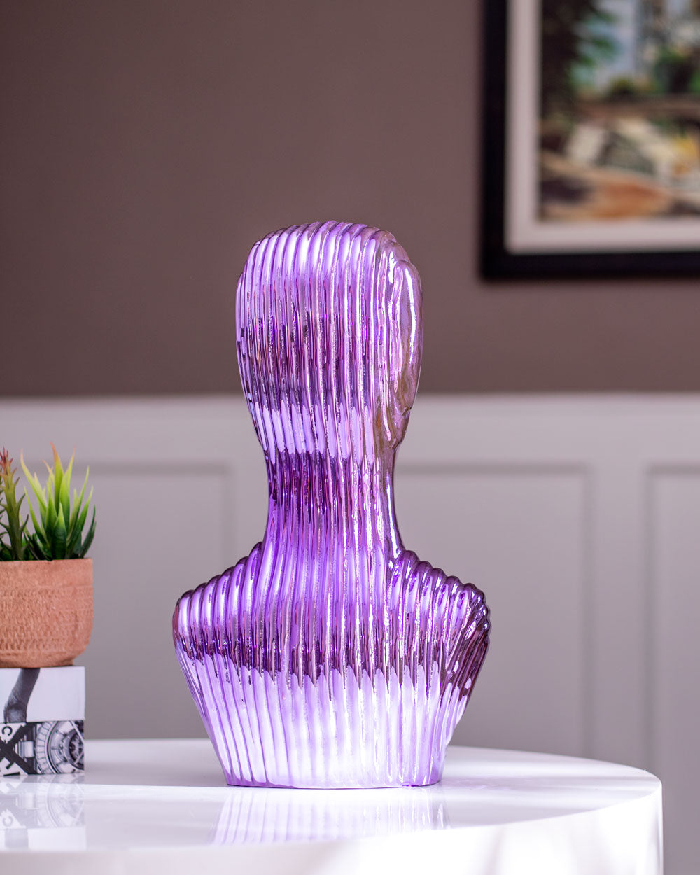 Prismatic Man Glass Sculpture - Amethyst - The Decor Kart 