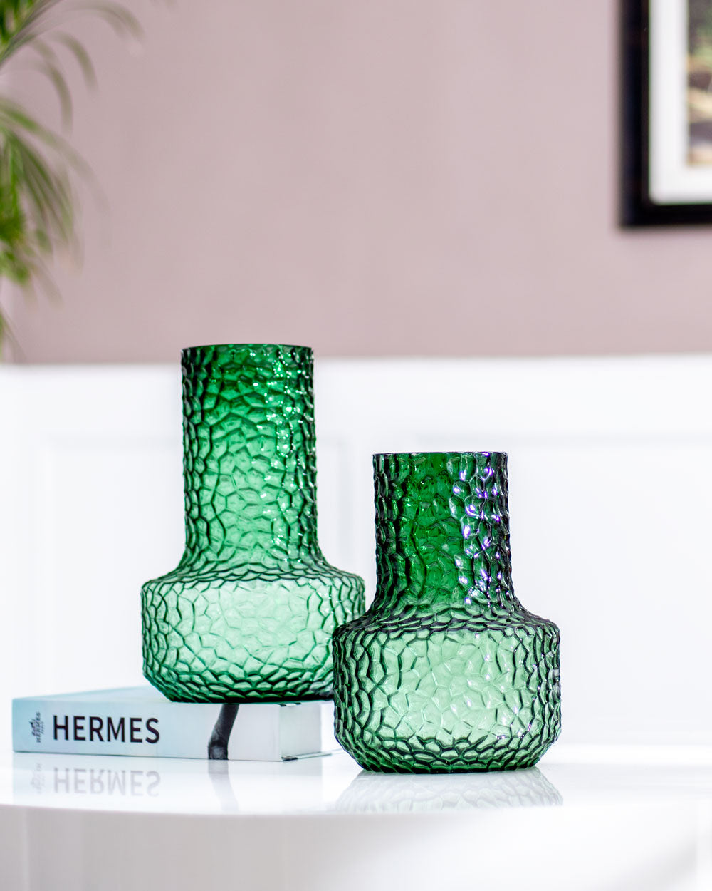 Jolene Green Glass Vase - Small