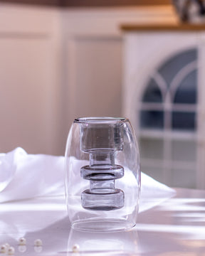 Edith Double Wall Glass Vase - Small - The Decor Kart 