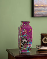 'The Falcon' Porcelain Vase - Magenta