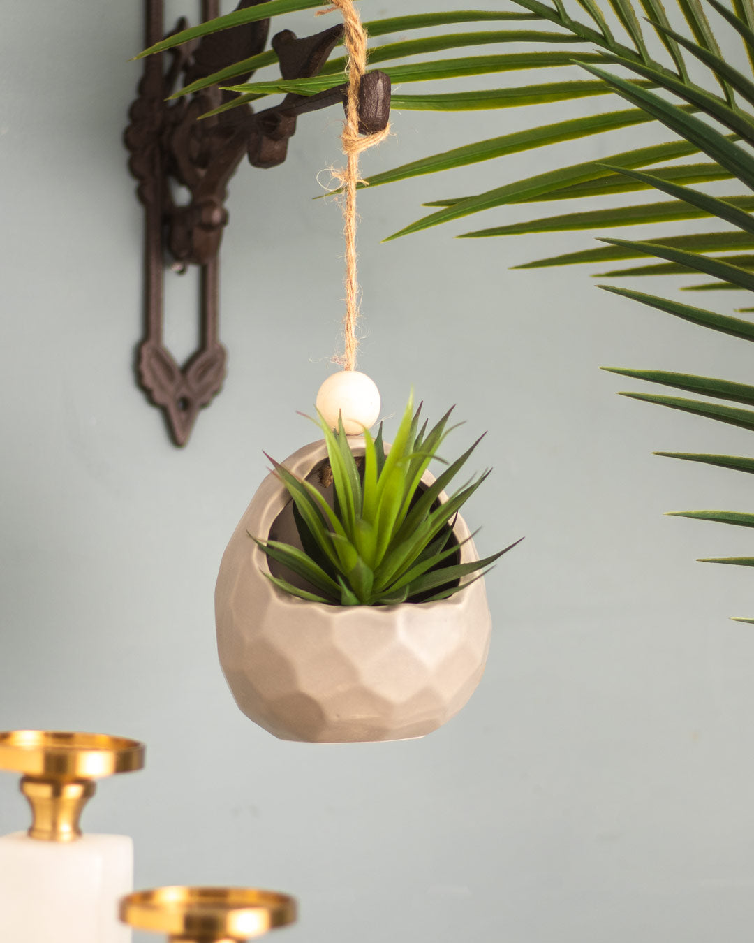Wall Hanging Planter Grey Color - The Decor Kart 