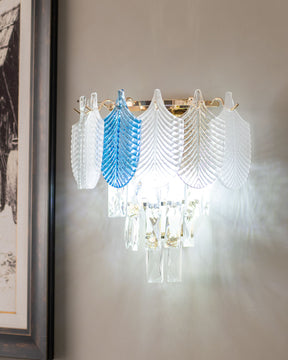 Leaf Shape Glass Piece Wall Light - The Decor Kart 