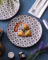 Black Patterned Dinner Plate