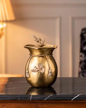 Reverie Handcrafted Brass Vase - Large - 8" - The Decor Kart 