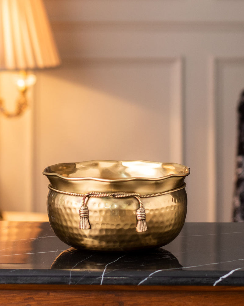 'Ribbon' Handcrafted Brass Bowl