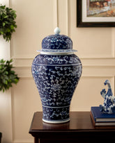 Decadent - Blue & White Temple Jar